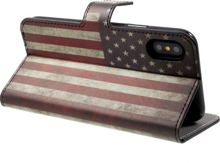Actual product image Cover-Discount Leather Cover USA Flag (Apple iPhone X, Apple iPhone XS)