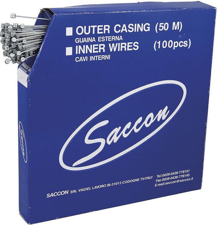 Actual product image Saccon galvanized steel brake cables hammer stopper mountain bike (x100)