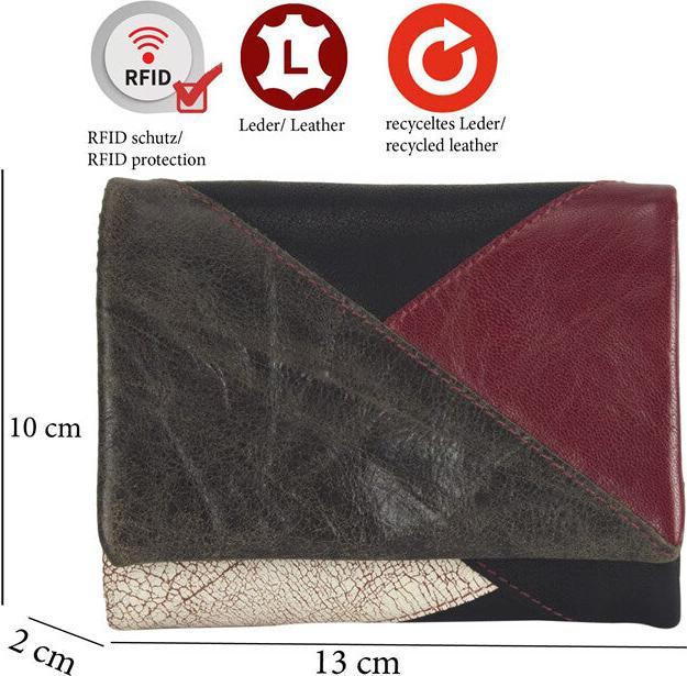 Immagine prodotto Sunsa Portafoglio da donna RFID in pelle riciclata No.4