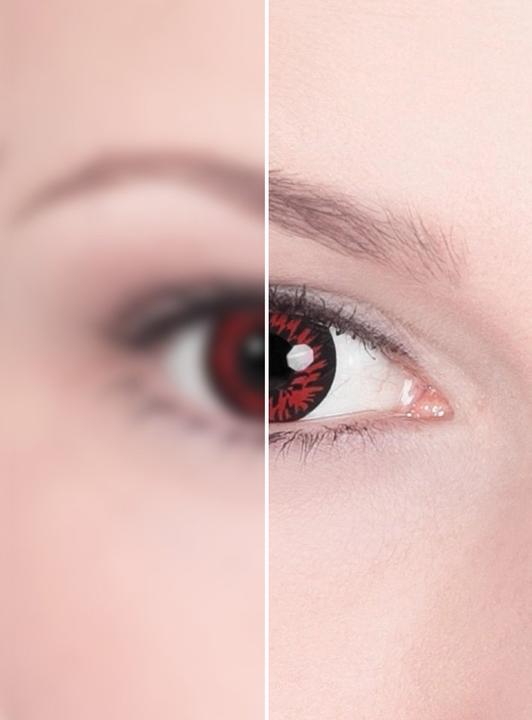 Actual product image Metamorph Blutwolf mit Dioptrien (Red)