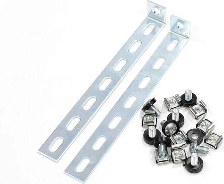 Immagine prodotto Digitus Scaffalatura fissa 19 1U profondità 550 mm Portata 25 kg Montaggio a 4 punti nero Viti e staffa