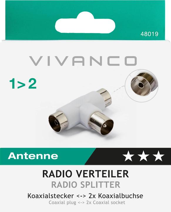 Actual product image Vivanco RD 2-gang distributor (Manifolds and Branchers)