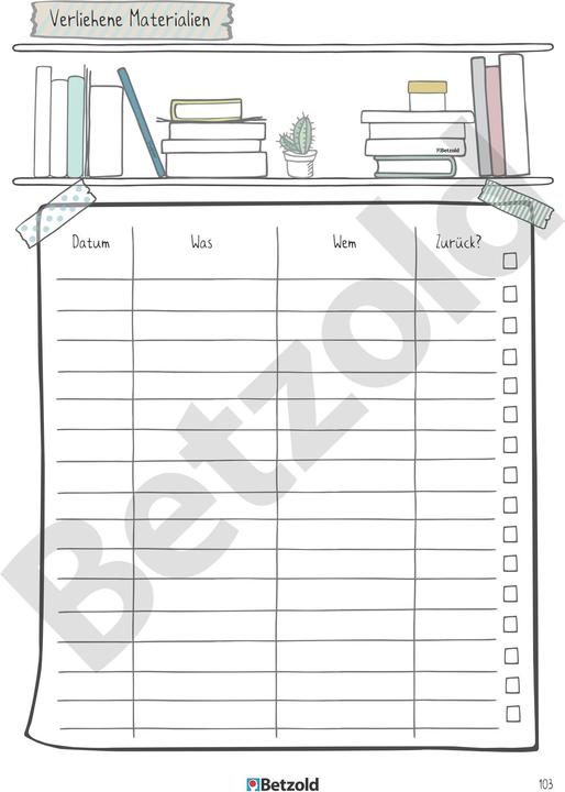 Produktbild Betzold Schüler-Logbuch (A5, Deutsch)