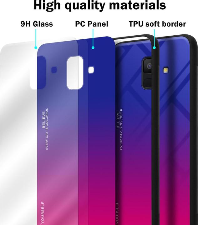 Immagine prodotto Cadorabo Copertura in vetro TPU 2 colori (Samsung Galaxy J6 (2018))
