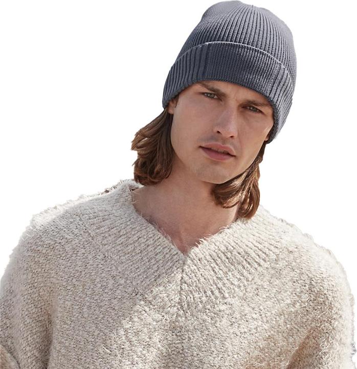 Produktbild Beechfield Erwachsene BioBaumwolle Engineered Patch Beanie