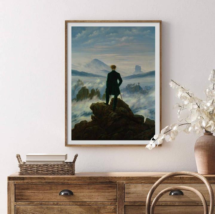 Produktbild Trenddeko Friedrich - Der Wanderer über dem Nebelmeer (80 x 100 cm)