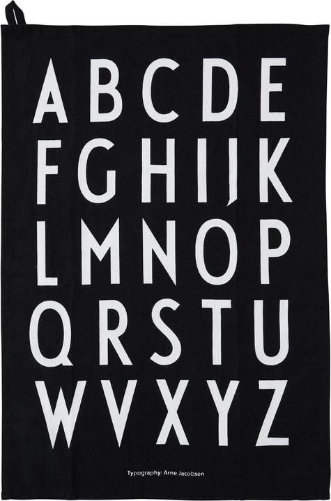 Produktbild Design Letters ABC Geschirrtuch-Set (2er-Set) - Schwarz