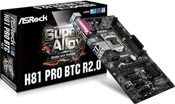 Produktbild AsRock H81 Pro BTC R2.0 (LGA 1150, Intel H81, ATX)