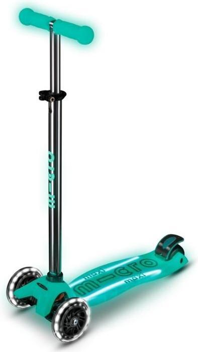Micro Scooter Maxi Deluxe Glow LED Plus Jelly Green