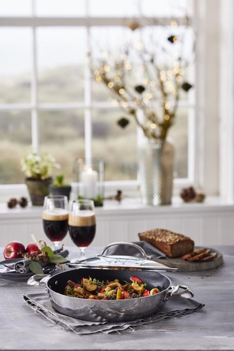 Actual product image Scanpan HaptIQ sauteerpan met glasdeksel 32 cm (32 cm, Stainless steel)
