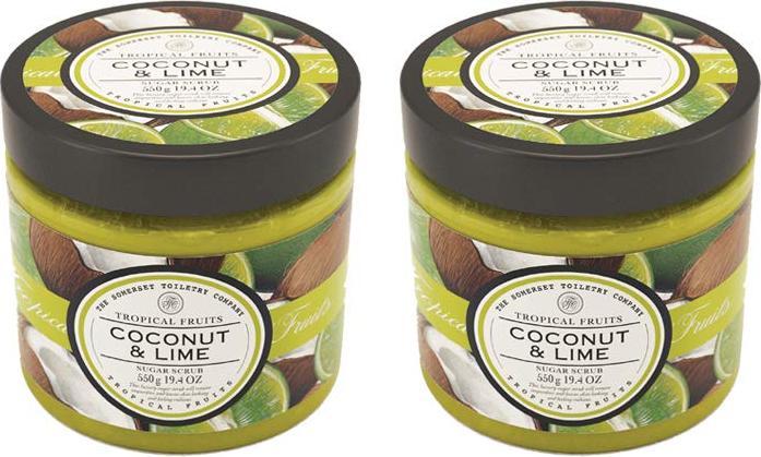The Somerset Toiletry Company Tropical Fruits Zuckerpeeling - Coconut & Lime, 2x550g