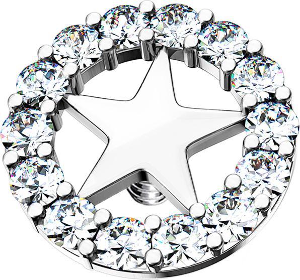 Immagine prodotto Star Piercing Dermal Anchor argento Cerchio stellare argento (Acciaio chirurgico 316L, Ottone)