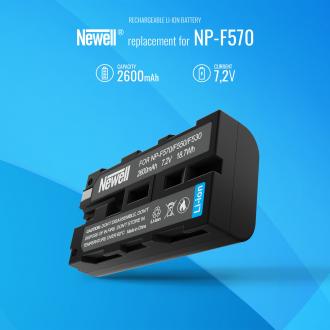 Produktbild Newell Set aus DL-USB-C Zweikanal-Ladegerät und zwei NP-F570-Akkus für Sony