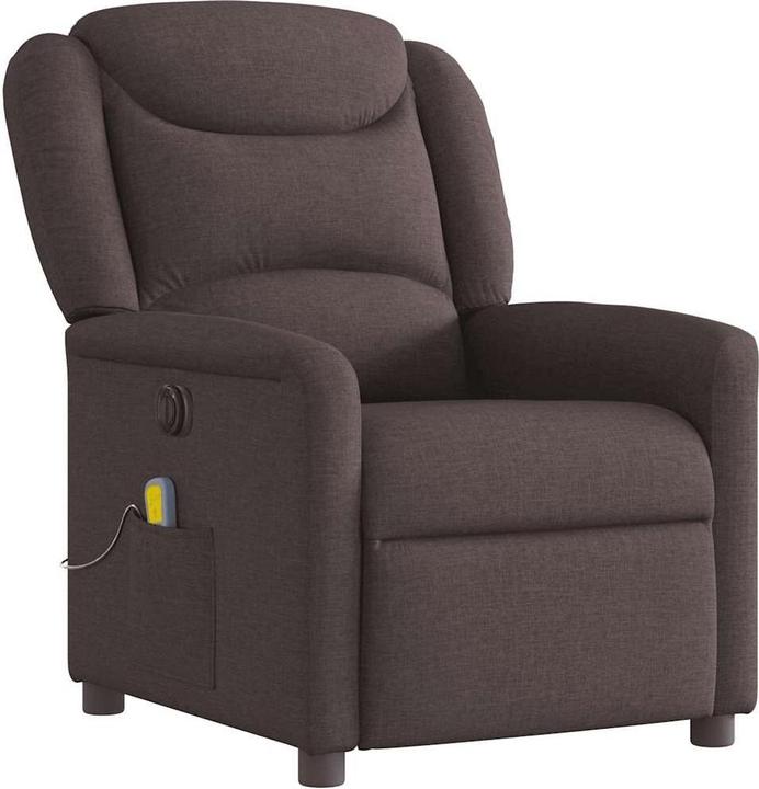VidaXL Massagesessel Elektrisch Dunkelbraun Stoff