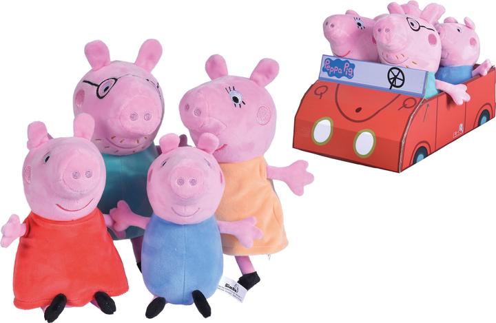 Simba Peppa Pig family set in the car (29 cm)
