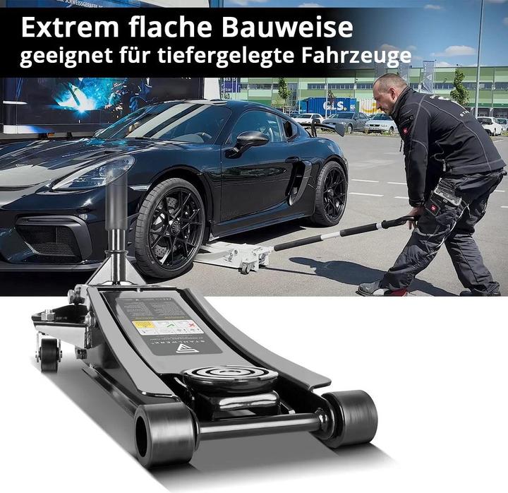 Image du produit Stahlwerk Wagenheber WHB-73 ST mit 3 t Tragkraft Gummirollen 73-500mm Hubbereich