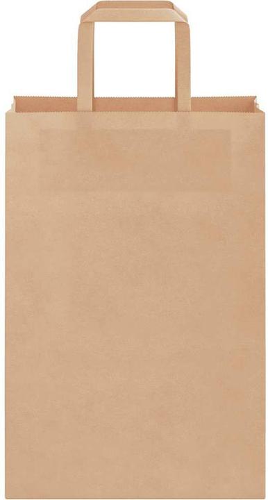 Produktbild VidaXL Kraftpapiertüten 50 Stk. mit Henkel Braun 21x11x31 cm Papiertüte (Geschenktüte, 50 x)