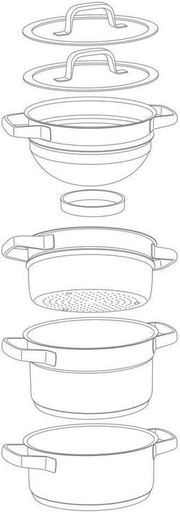 Produktbild WMF Compact Cuisine Kochgeschirr-Set, 4-teilig (20 cm, Pfannenset + Topfset, Edelstahl)