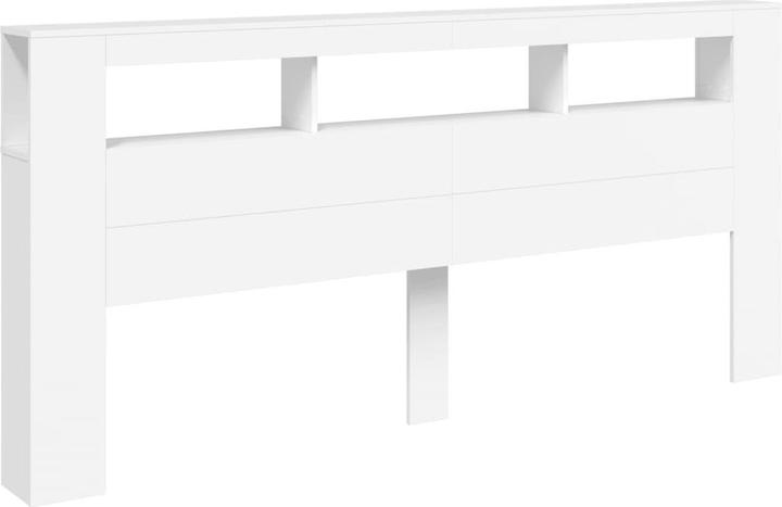 VidaXL LED-Kopfteil Weiss 220x18,5x103,5 cm Holzwerkstoff,Farbe