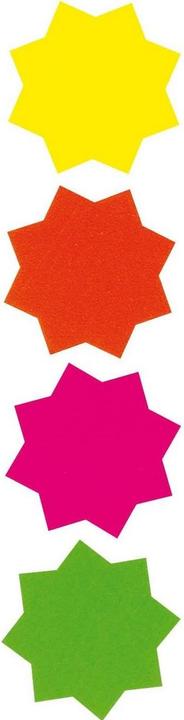 Image du produit Universal Textiles Stars Fluorescent Shapes (Pack de 30) (10 x 10 cm)