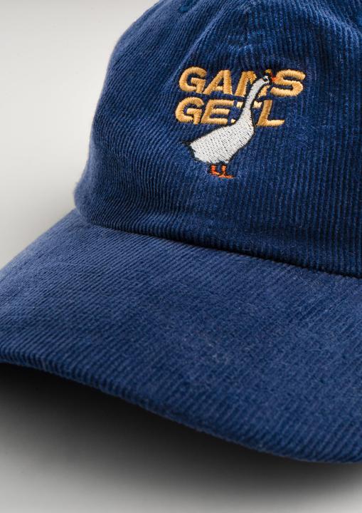 Actual product image Plakativ «Gans Geil» Corduroy Cap Navy