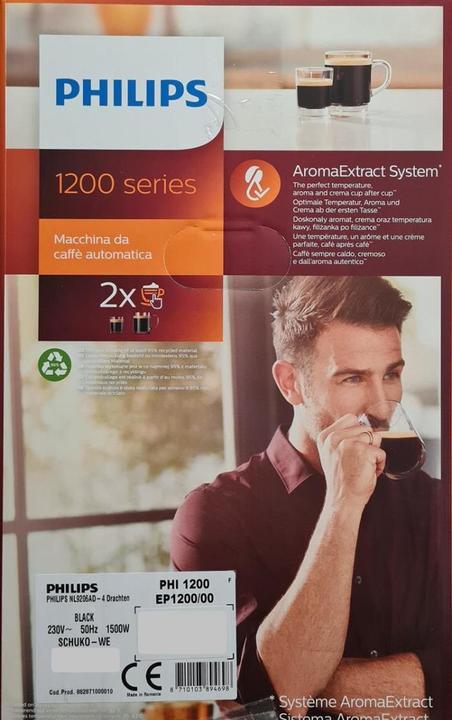 Produktbild Philips Series 1200 EP1200/00 Kaffeevollautomat Espressomaschine, schwarz