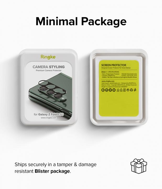 Produktbild Ringke Galaxy Z Fold 3 Camera Styling camera island protector Black (1 Stück, Samsung Galaxy Z Fold3)