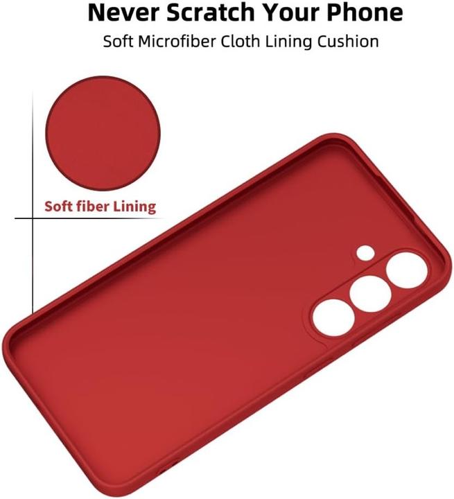 Produktbild X-Level Samsung Galaxy S25 - Thin Backcase, Silikon Hülle in Rot (Samsung Galaxy S25)