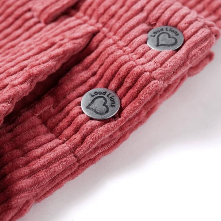Immagine prodotto VidaXL Salopette per bambini in velluto a coste rosa 92,Materiale: 100 (92)