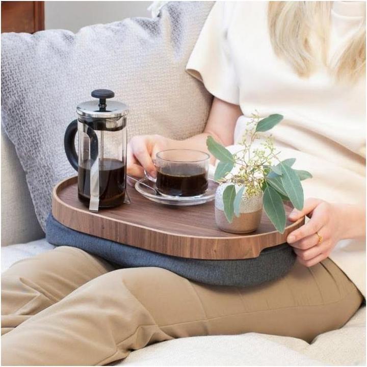 Actual product image Bosign large lap tray laptop cushion walnut