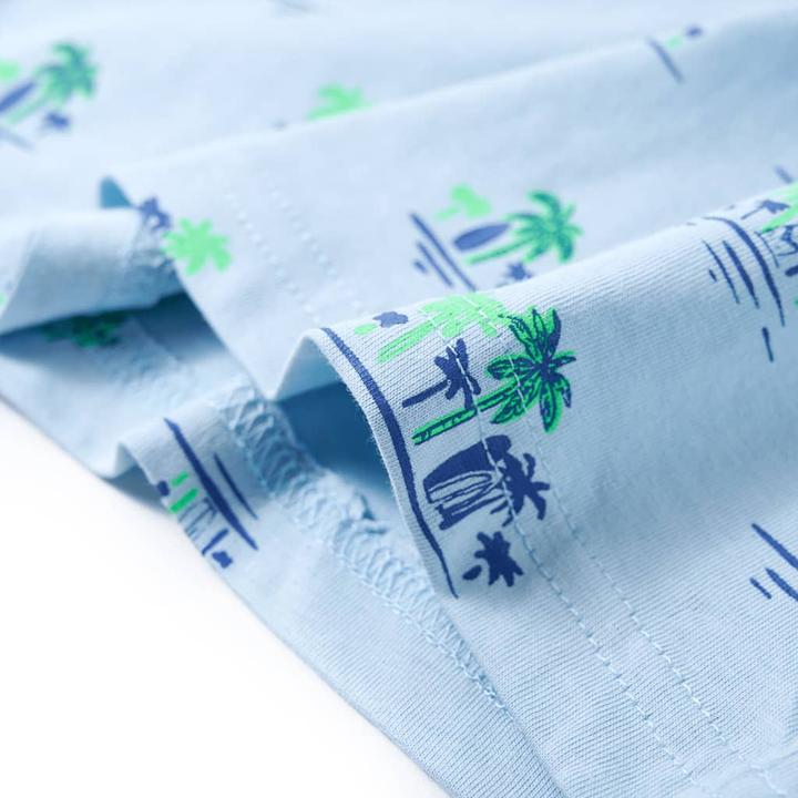 Immagine prodotto VidaXL Maglietta da bambino azzurro 128,Materiale: 100 % cotone,Colore (128)