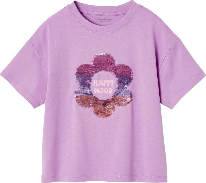 Actual product image Vertbaudet Mädchen T-Shirt mit Paillettenmotiv und Recycling-Baumwolle (146)