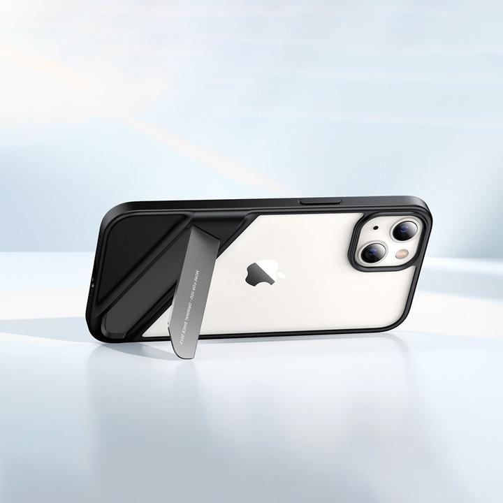 Actual product image Ugreen Fusion Kickstand Case iPhone 13 Pro Hard Cover with Gel Frame and Stand black (90153) (Apple iPhone 13 Pro)