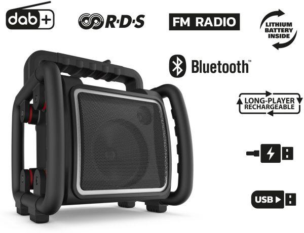 Actual product image PerfectPro DAB+ Radio TEAMBOX Black (DAB+, FM, Bluetooth)