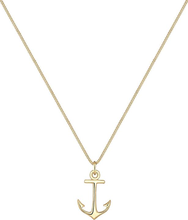 Immagine prodotto Elli Collana Panzerkette Ciondolo ad ancora Mare Marittimo Argento 925 (Argento 925, 45 cm)