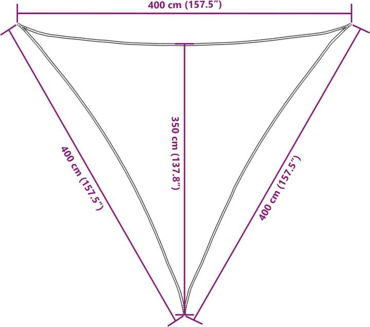 Produktbild VidaXL Sonnensegel (400 x 400 x 400 cm)