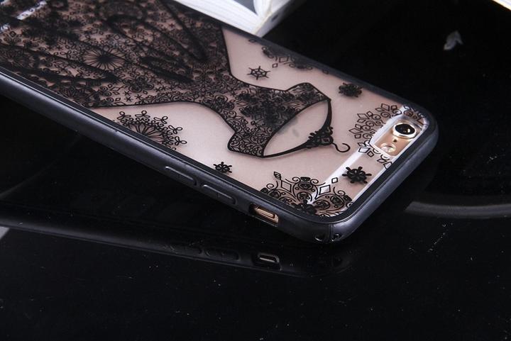 Produktbild König Design Apple iPhone SE 2020 Handy Hülle Mandala Case Schutzhülle Cover Kleid Schwarz (Apple iPhone SE (2nd Gen))