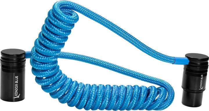Immagine prodotto Kondor Blue Cavo XLR a spirale a basso profilo e ad angolo retto da 12-24" () (0.61 m)