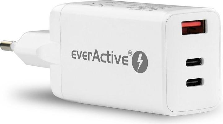 Everactive GaN SC-650Q Mains charger with QC4+ USB socket and 2x USB-C PD PPS 65W (65 W)