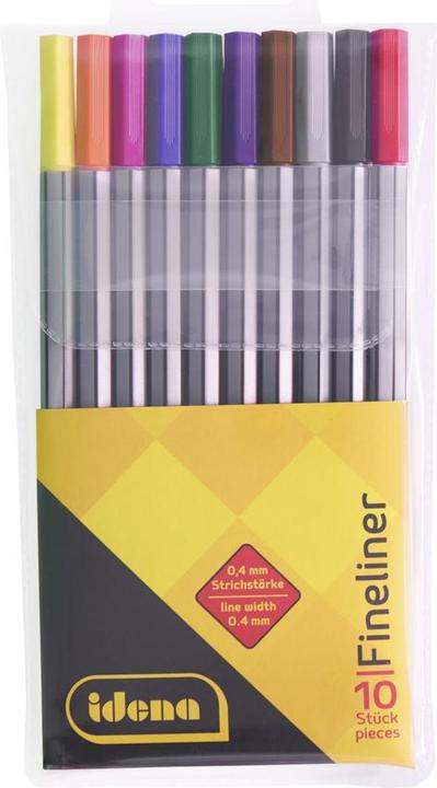 Produktbild Idena Fineliner 10 Stück 10 Farben (Mehrfarbig, 10 x)