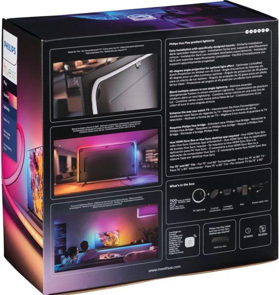 Produktbild Philips Hue Play Gradient Lightstrip 75" (RGBW, 304 cm, Indoor)