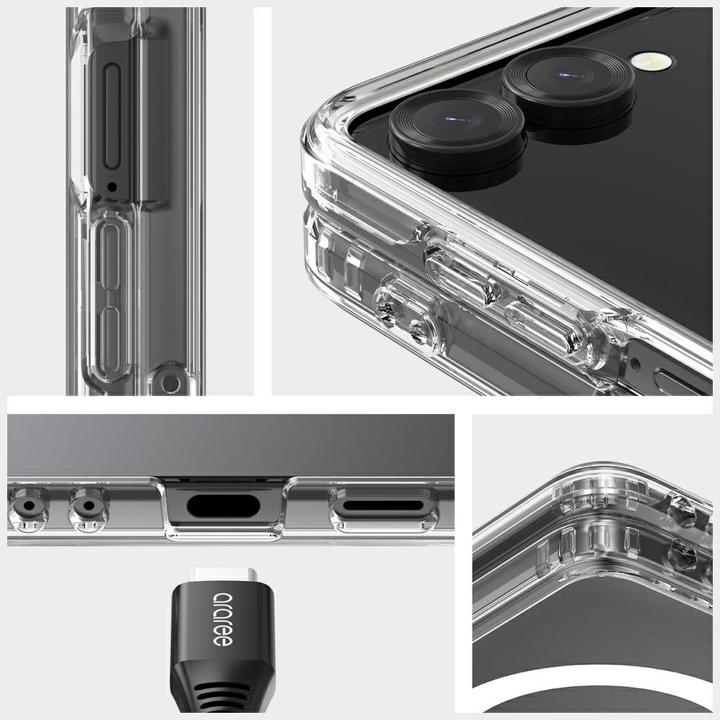 Actual product image Araree Case Duple M MagSafe for Samsung Galaxy Z Flip7 transparent (Samsung Galaxy Z Flip 7)