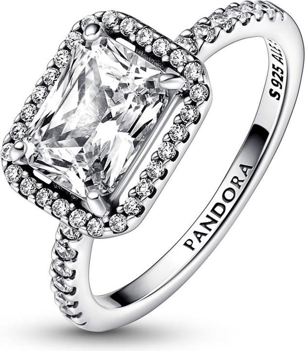 Produktbild Pandora Rectangular Sparkling Halo Ring (58, 925 Silber)