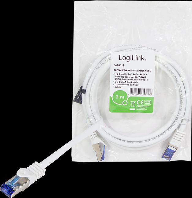 Image du produit LogiLink Câble réseau (S/FTP, CAT6a, 2 m)
