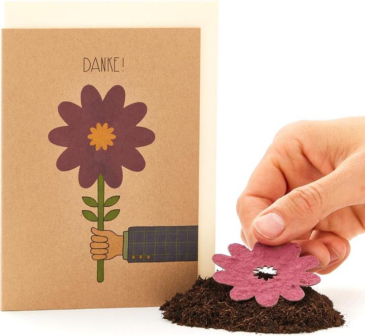 Image du produit Die Stadtgärtner Grusskarte Danke mit Saatgut für Blumen (1 pcs)