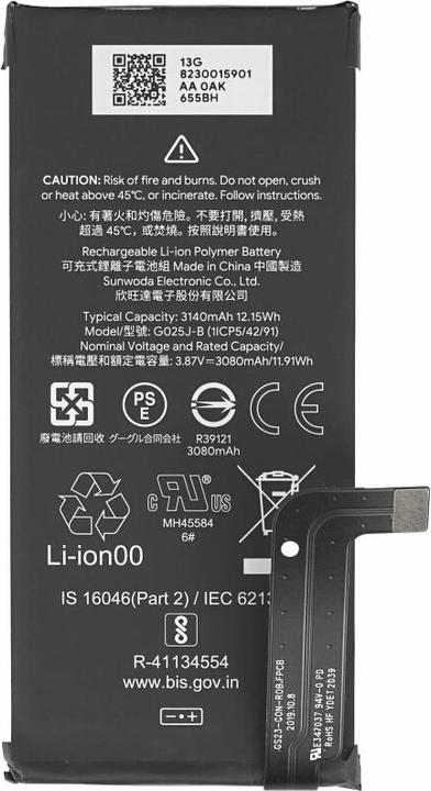 Google Akku G025J-B 3140 mAh für Pixel 4A G823-00159-01