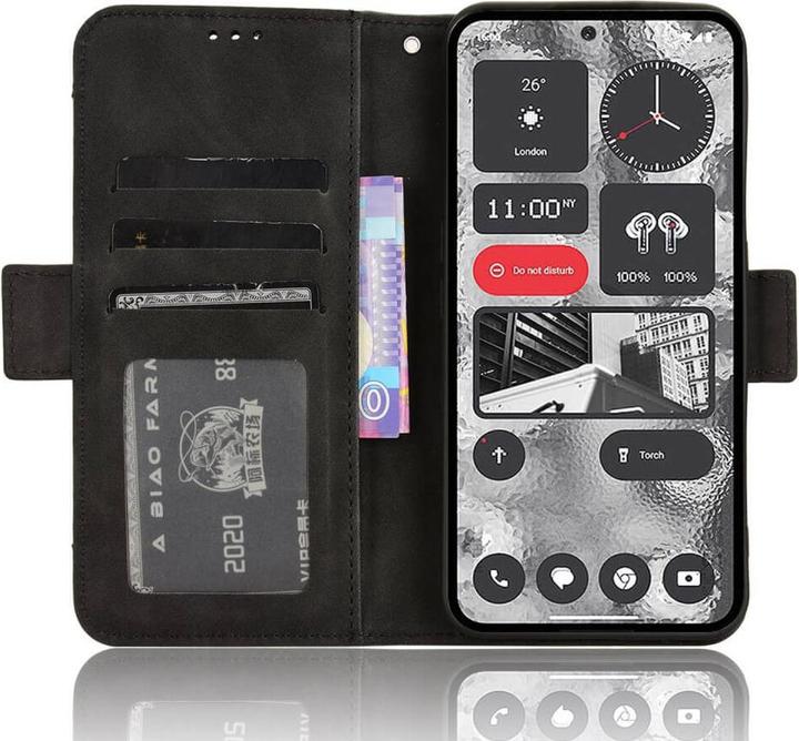 Produktbild Cover-Discount Nothing Phone (2) - Etui mit vielen Kartenfächer schwarz (Nothing Phone (2))