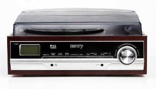 Produktbild Camry CR 1113 Audio-Plattenspieler mit Riemenantrieb, Cappuccino, Chrom, Holz (Halbautomatisch)