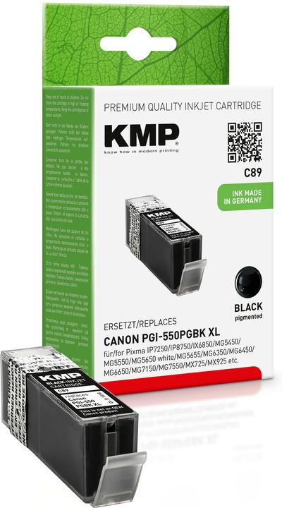 KMP C89 Ink Cartridge compatible with Canon PGI-550PGBK (FC)