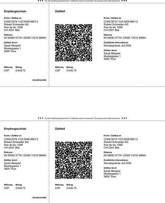 Produktbild Dataform Rechnungsformulare Premium für QR-Rechnung (500 x)